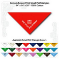 14"x14"x20" Red Custom Printed Imported 100% Cotton Pet Bandanna